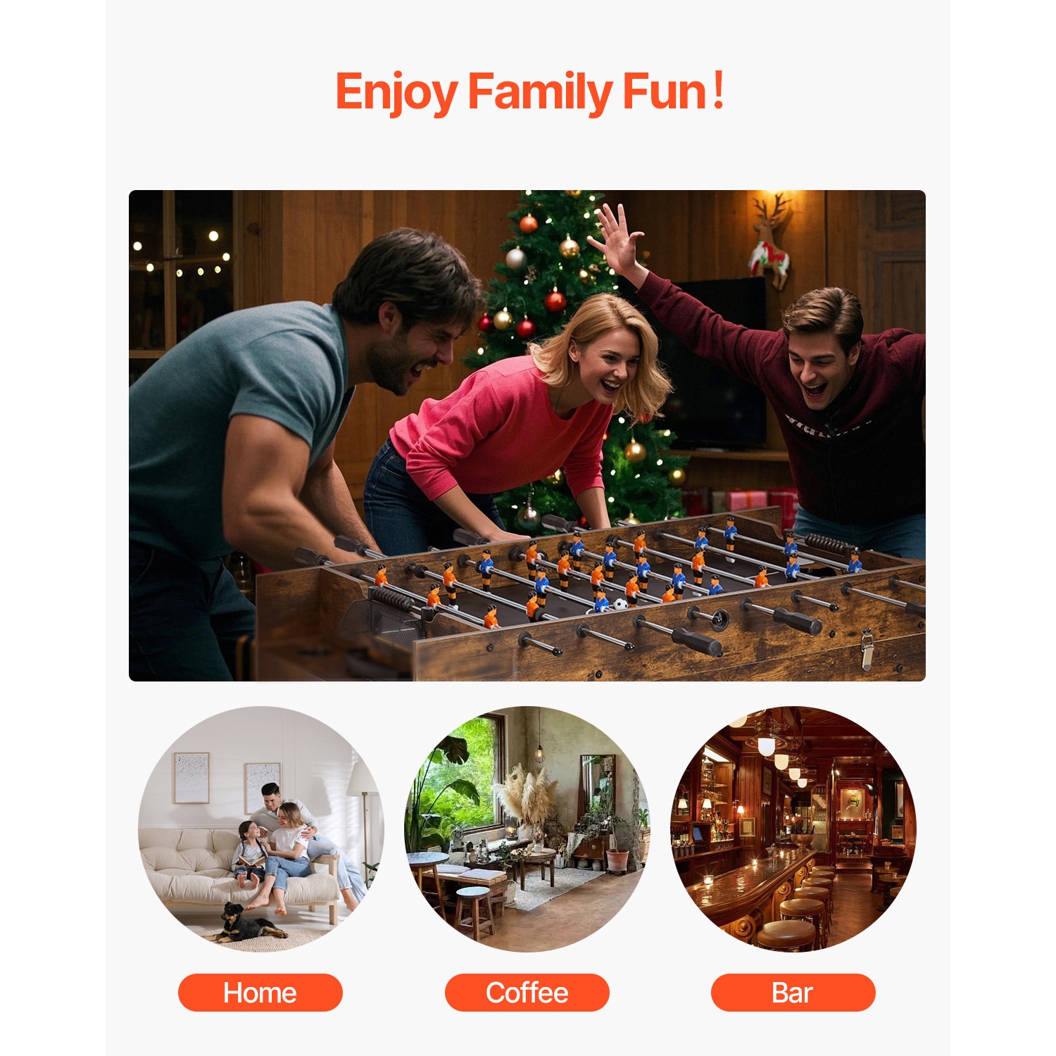 54" Air Hockey Table 3-in-1 Air Powered Combo Table Hockey Ping Pong Foosball_maomaolike.com